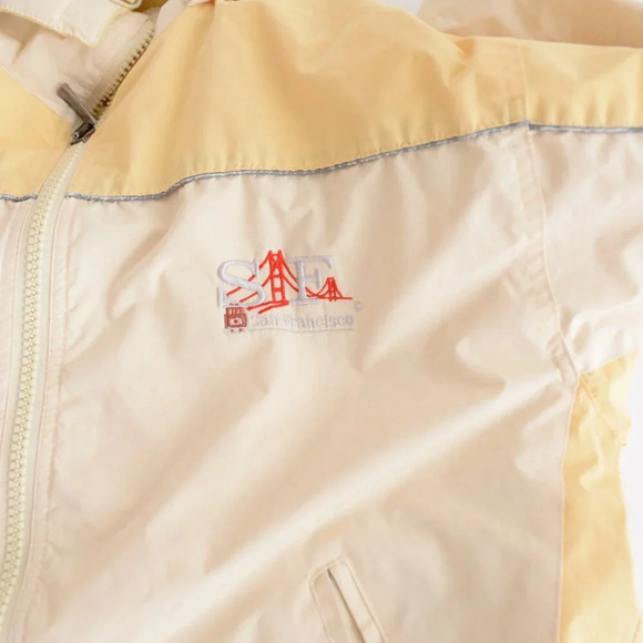 Vintage Cheneral Yellow Reversible Embroidered San Francisco Hooded Coat S - Picture 14 of 14